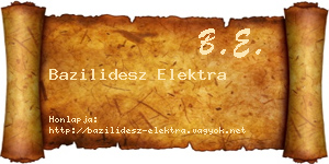 Bazilidesz Elektra névjegykártya